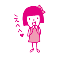 Pink girl sticker #3903108
