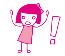 Pink girl sticker #3903111