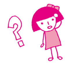 Pink girl sticker #3903112