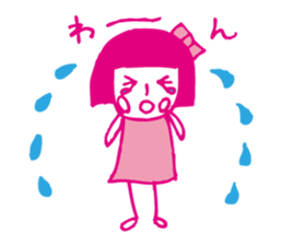 Pink girl sticker #3903114