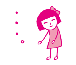 Pink girl sticker #3903121
