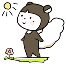 A skunk and kitten. sticker #3903208