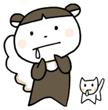 A skunk and kitten. sticker #3903212