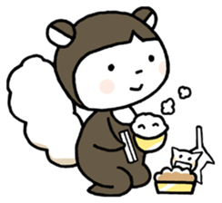 A skunk and kitten. sticker #3903213