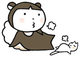 A skunk and kitten. sticker #3903214