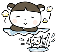 A skunk and kitten. sticker #3903215