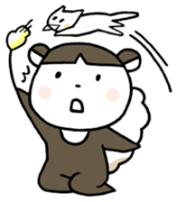 A skunk and kitten. sticker #3903216