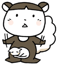 A skunk and kitten. sticker #3903217