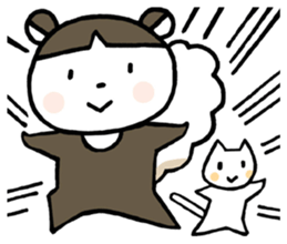 A skunk and kitten. sticker #3903218