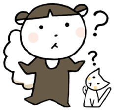 A skunk and kitten. sticker #3903219