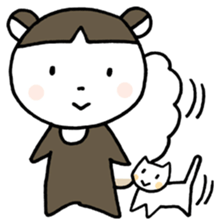 A skunk and kitten. sticker #3903224