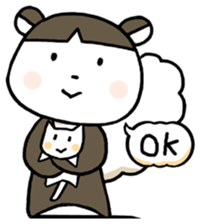 A skunk and kitten. sticker #3903225