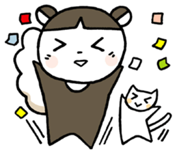 A skunk and kitten. sticker #3903227