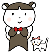 A skunk and kitten. sticker #3903228