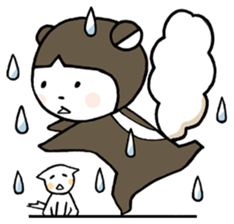 A skunk and kitten. sticker #3903231