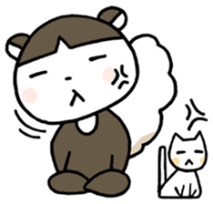 A skunk and kitten. sticker #3903235