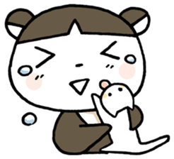 A skunk and kitten. sticker #3903238