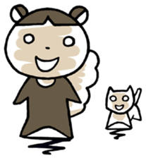 A skunk and kitten. sticker #3903239