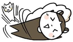 A skunk and kitten. sticker #3903241