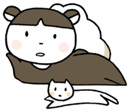 A skunk and kitten. sticker #3903245