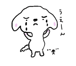 White dog chappy sticker #3903931