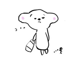 White dog chappy sticker #3903943