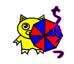 Umbrella pig sticker #3904065