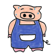 Very fat pig sticker #3905447