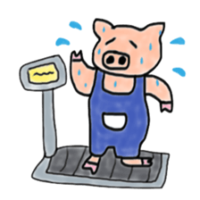 Very fat pig sticker #3905457