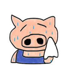 Very fat pig sticker #3905478