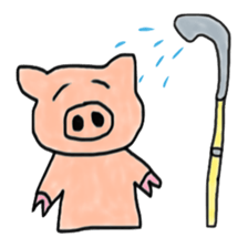 Very fat pig sticker #3905479