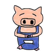 Very fat pig sticker #3905482