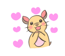 Cute hamster Ponu sticker #3906222