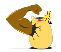 Hand riding Circle cat sticker #3907048