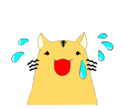 Hand riding Circle cat sticker #3907049