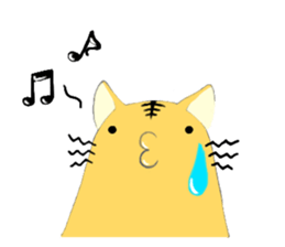 Hand riding Circle cat sticker #3907052