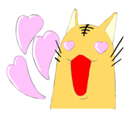 Hand riding Circle cat sticker #3907054