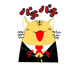 Hand riding Circle cat sticker #3907080