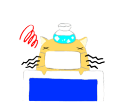 Hand riding Circle cat sticker #3907081