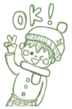 Boy of crayons. World Edition sticker #3907369