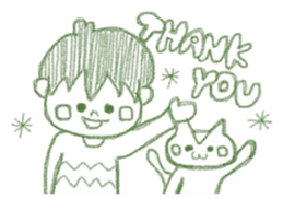 Boy of crayons. World Edition sticker #3907371