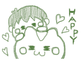 Boy of crayons. World Edition sticker #3907373