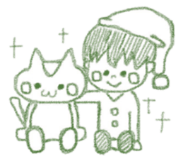 Boy of crayons. World Edition sticker #3907375