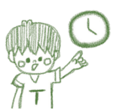 Boy of crayons. World Edition sticker #3907376