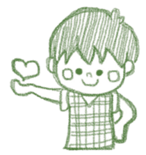 Boy of crayons. World Edition sticker #3907379