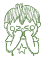 Boy of crayons. World Edition sticker #3907381