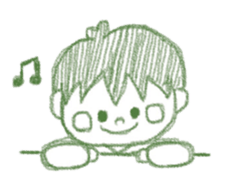 Boy of crayons. World Edition sticker #3907382