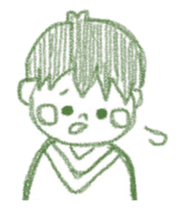 Boy of crayons. World Edition sticker #3907390