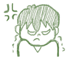 Boy of crayons. World Edition sticker #3907395