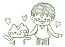 Boy of crayons. World Edition sticker #3907400